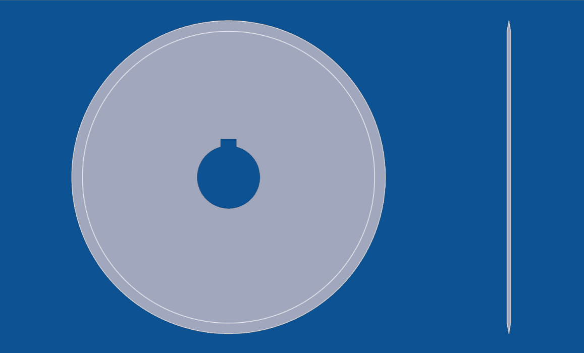Cuchilla circular de filo liso de 5" de diámetro, número de pieza 90001
