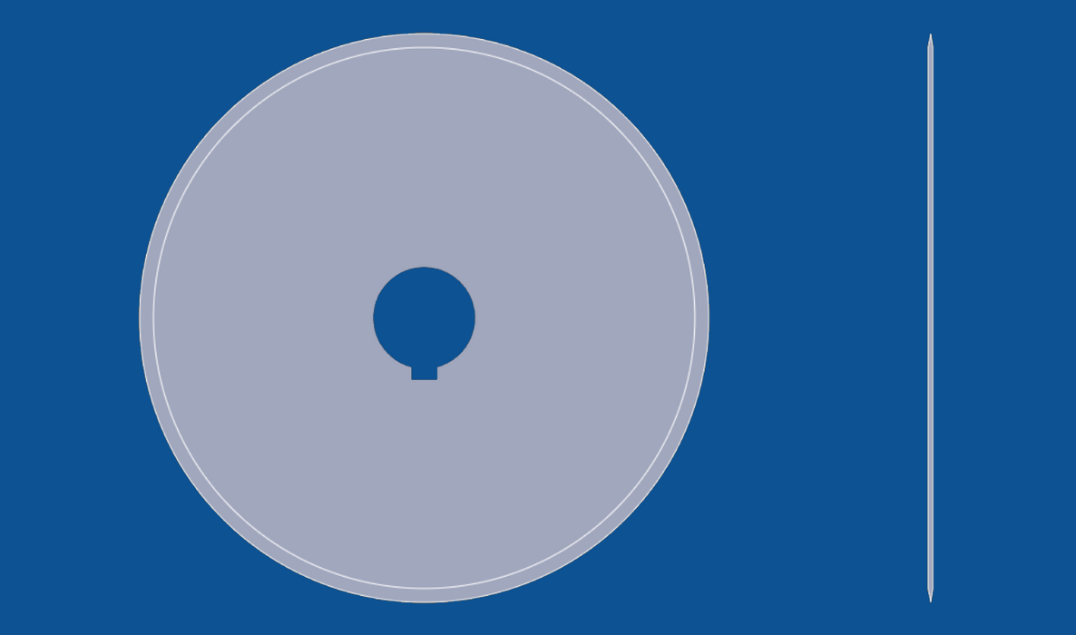 Cuchilla circular de filo liso de 7" de diámetro, número de pieza 90002