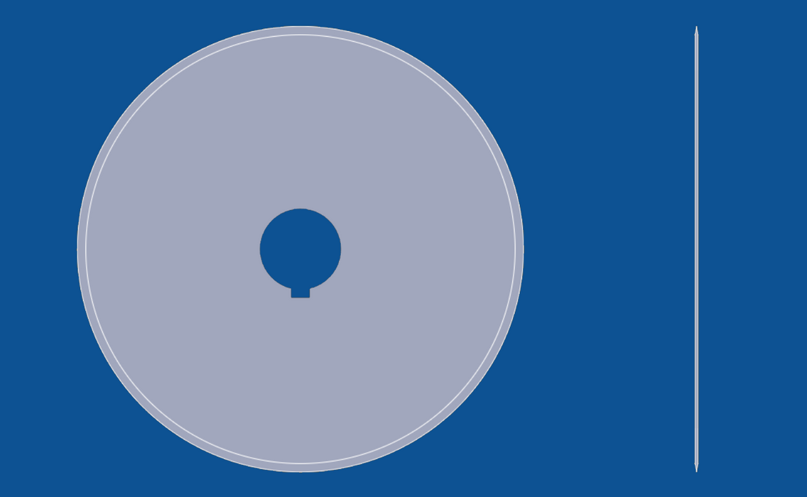 Cuchilla circular de filo liso de 9" de diámetro, número de pieza 90003
