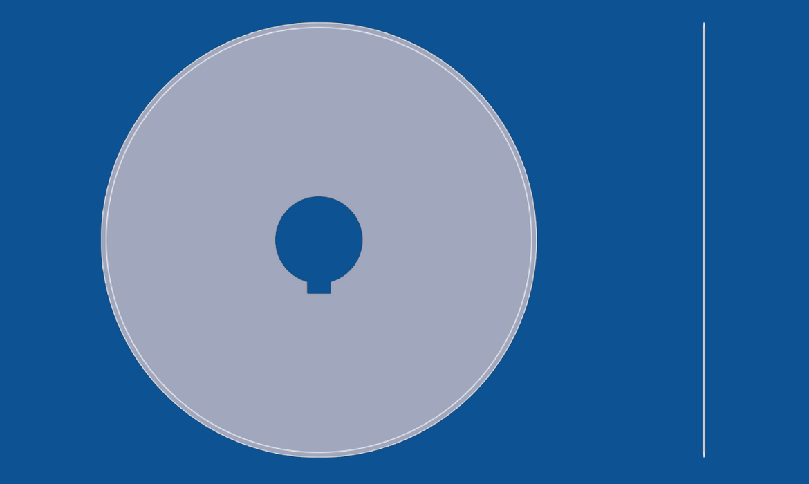 Cuchilla circular de filo liso de 12" de diámetro, número de pieza 90004