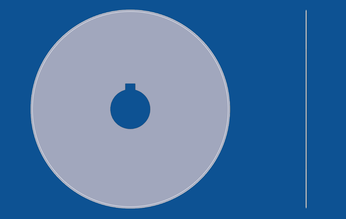 Cuchilla circular de filo liso de 15" de diámetro, número de pieza 90005