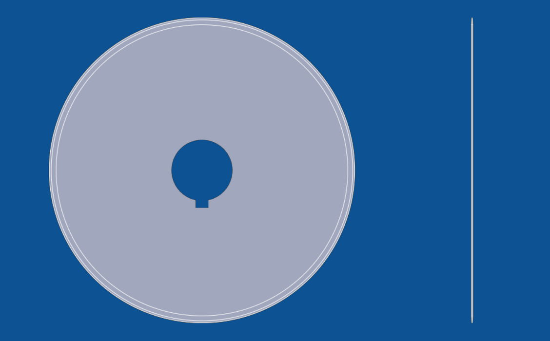 Cuchilla circular de filo liso de 15" de diámetro, número de pieza 90012