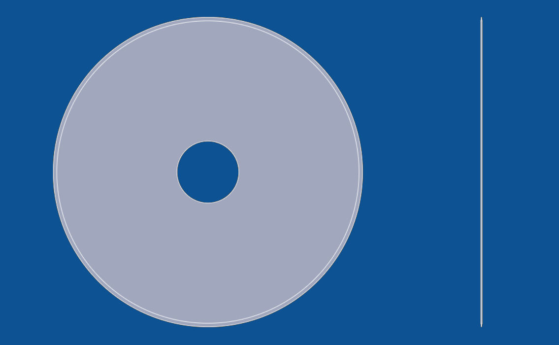 Cuchilla circular de filo liso de 15" de diámetro, número de pieza 90026