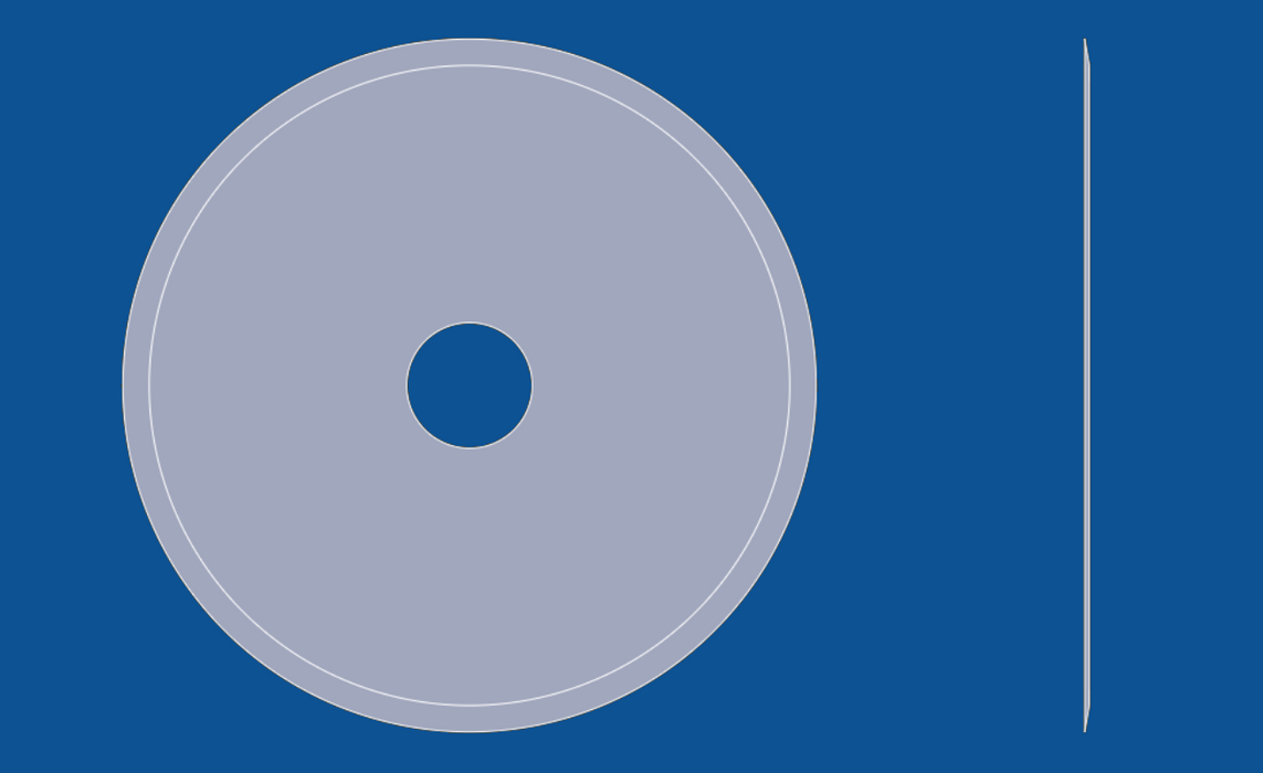 Cuchilla circular de filo liso de 9" de diámetro, número de pieza 90038
