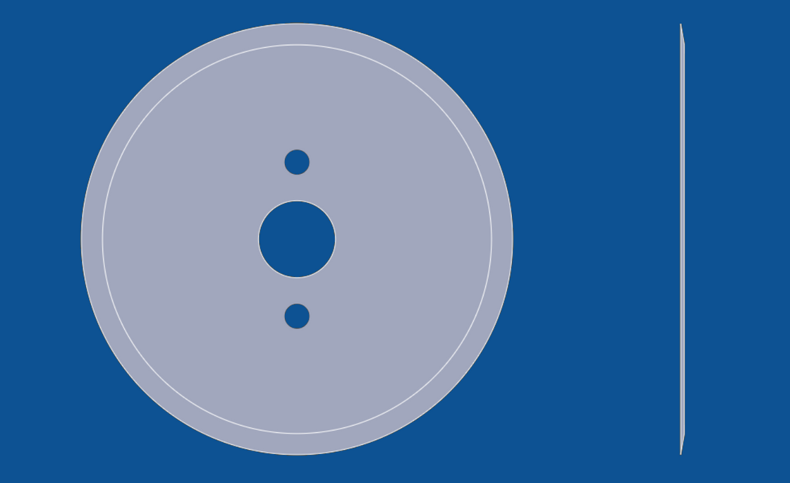 Cuchilla circular de filo liso de 7" de diámetro, número de pieza 90051