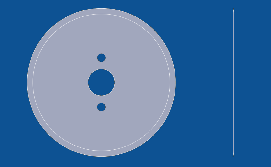 Cuchilla circular de filo liso de 9" de diámetro, número de pieza 90052
