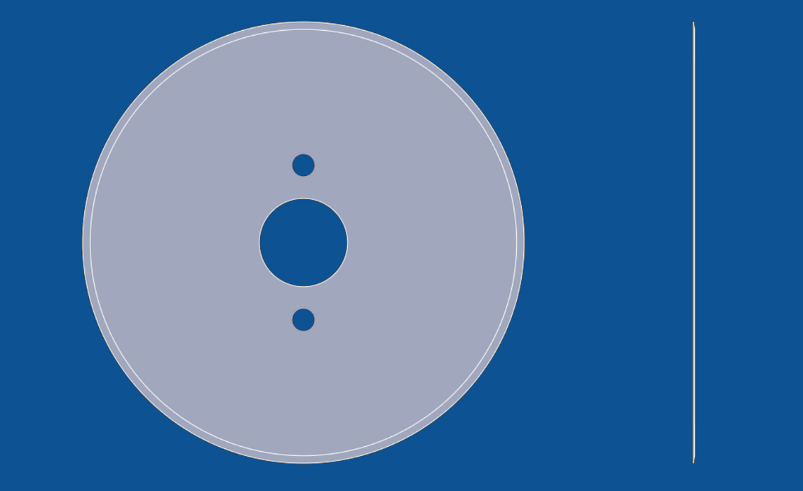 Cuchilla circular de filo liso de 20" de diámetro, número de pieza 90055