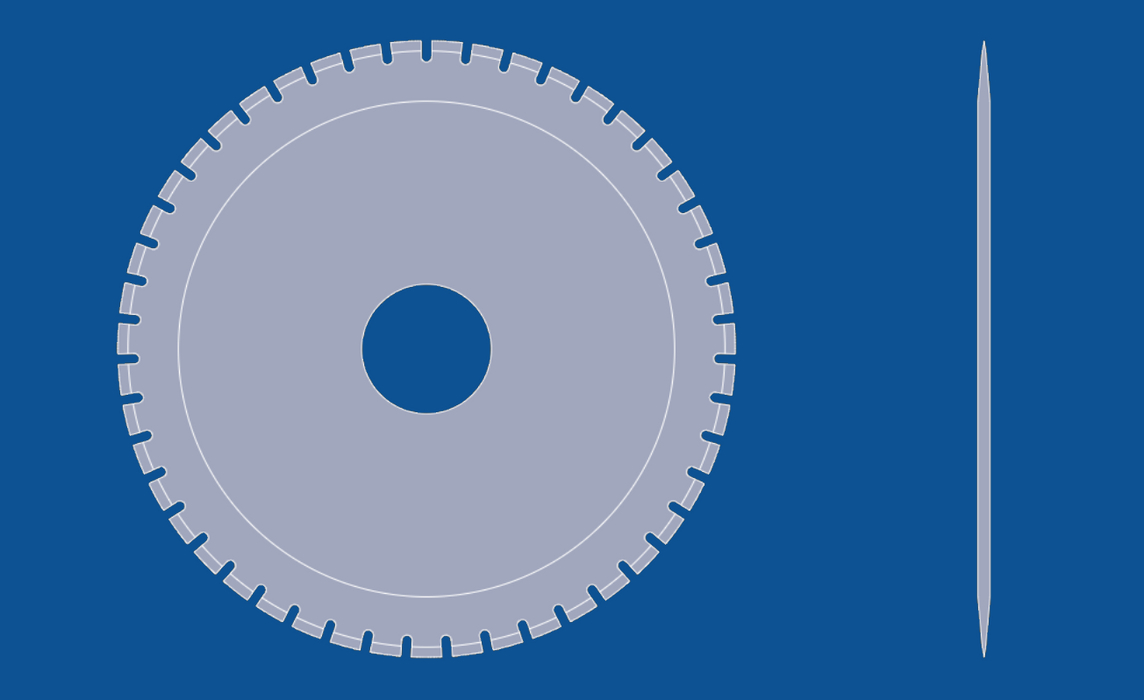 Cuchilla circular de perforación de dientes tipo U de 3" de diámetro, número de pieza 90063