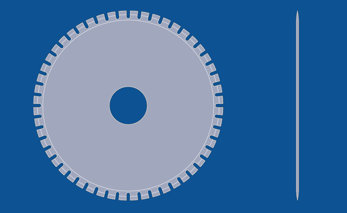 Cuchilla circular de perforación con dientes tipo U de 5" de diámetro, número de pieza 90064