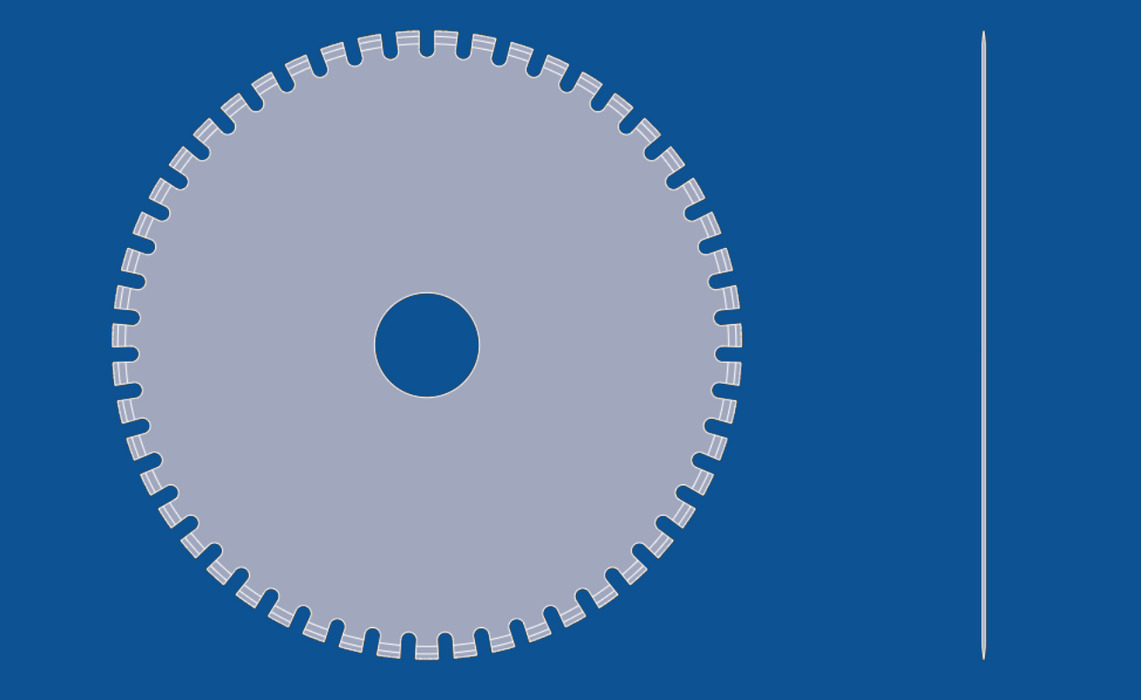 Cuchilla circular de perforación con dientes tipo U de 12" de diámetro, número de pieza 90067