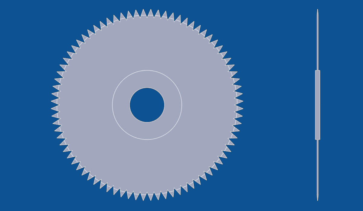 Cuchilla circular con dientes en V de 9" de diámetro, número de pieza 90080
