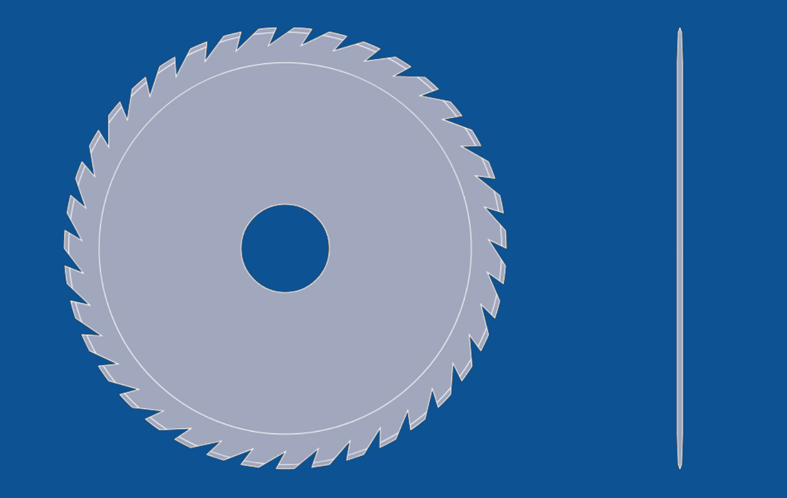 Hoja de sierra circular de 5" de diámetro, número de pieza 90092