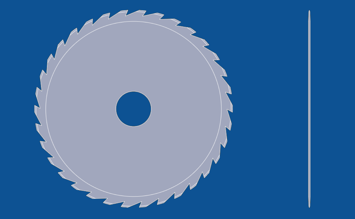 Hoja de sierra circular de 7" de diámetro, número de pieza 90093