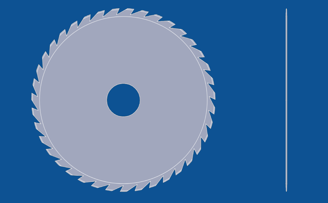 Hoja de sierra circular de 9" de diámetro, número de pieza 90094