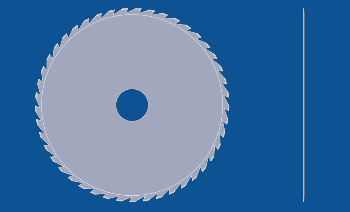 Hoja de sierra circular de 12" de diámetro, número de pieza 90095