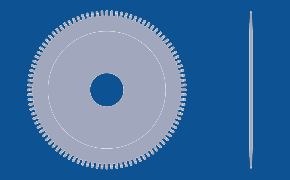 Cuchilla circular de perforación de dientes convexos de 3" de diámetro, número de pieza 90098