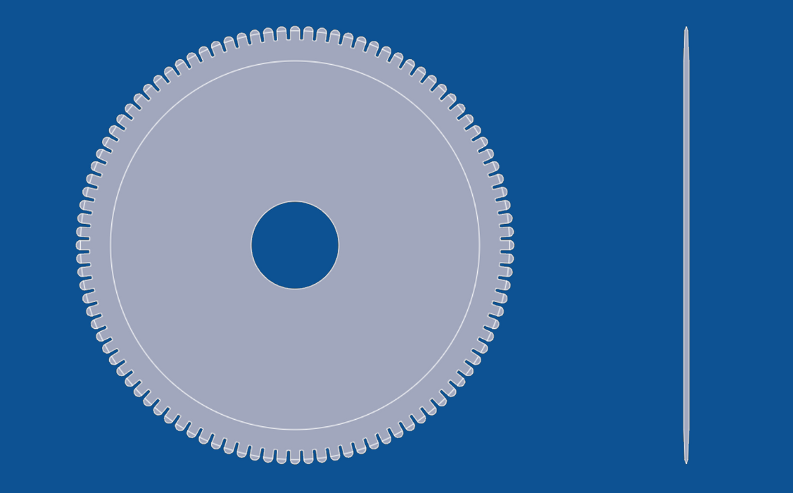 Cuchilla circular de perforación de dientes convexos de 5" de diámetro, número de pieza 90099
