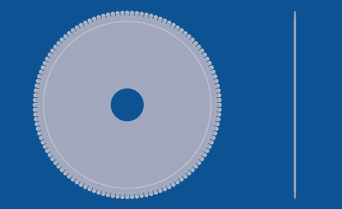 Cuchilla circular de perforación de dientes convexos de 7" de diámetro, número de pieza 90100