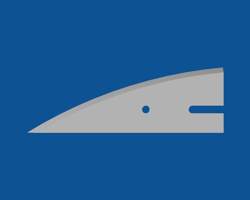 Cuchillo de corte curvo de filo liso de 3" de longitud, número de pieza 93024